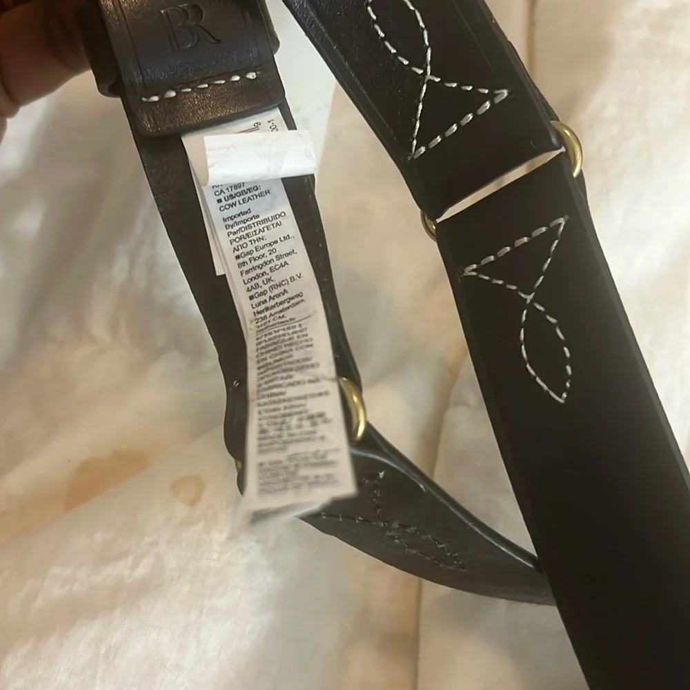 Banana Republic women’s Size XL Mesa embroidered leather belt black